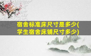 宿舍标准床尺寸是多少(学生宿舍床铺尺寸多少)