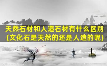 天然石材和人造石材有什么区别(文化石是天然的还是人造的呢)