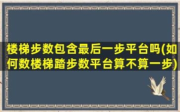 楼梯步数包含最后一步平台吗(如何数楼梯踏步数平台算不算一步)