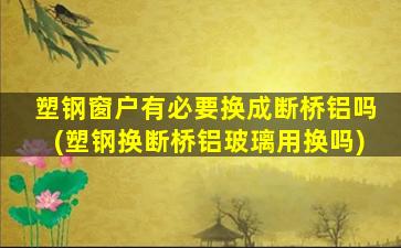 塑钢窗户有必要换成断桥铝吗(塑钢换断桥铝玻璃用换吗)