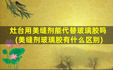 灶台用美缝剂能代替玻璃胶吗(美缝剂玻璃胶有什么区别)