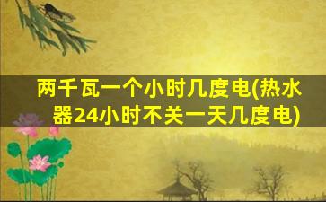 两千瓦一个小时几度电(热水器24小时不关一天几度电)