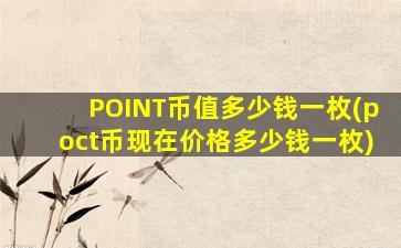 POINT币值多少钱一枚(poct币现在价格多少钱一枚)