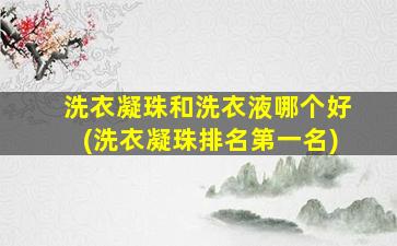 洗衣凝珠和洗衣液哪个好(洗衣凝珠排名第一名)