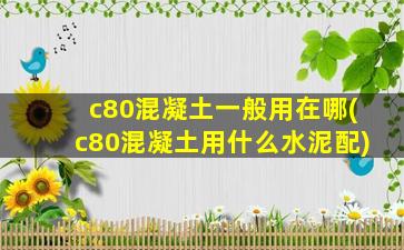 c80混凝土一般用在哪(c80混凝土用什么水泥配)