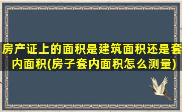 房产证上的面积是建筑面积还是套内面积(房子套内面积怎么测量)