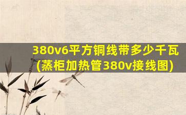 380v6平方铜线带多少千瓦(蒸柜加热管380v接线图)