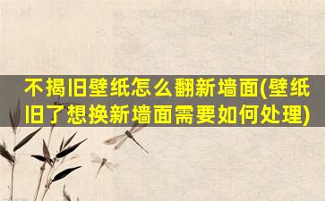不揭旧壁纸怎么翻新墙面(壁纸旧了想换新墙面需要如何处理)