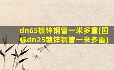 dn65镀锌钢管一米多重(国标dn25镀锌钢管一米多重)