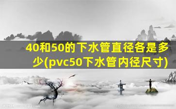 40和50的下水管直径各是多少(pvc50下水管内径尺寸)