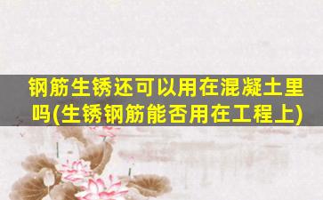 钢筋生锈还可以用在混凝土里吗(生锈钢筋能否用在工程上)