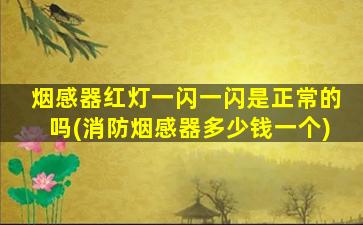 烟感器红灯一闪一闪是正常的吗(消防烟感器多少钱一个)