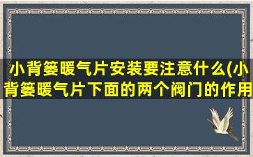 小背篓暖气片安装要注意什么(小背篓暖气片下面的两个阀门的作用)