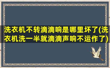 洗衣机不转滴滴响是哪里坏了(洗衣机洗一半就滴滴声响不运作了)