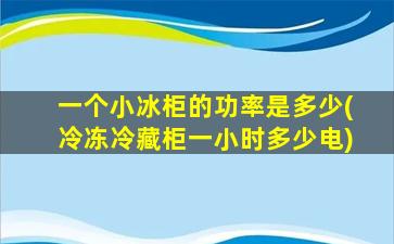 一个小冰柜的功率是多少(冷冻冷藏柜一小时多少电)
