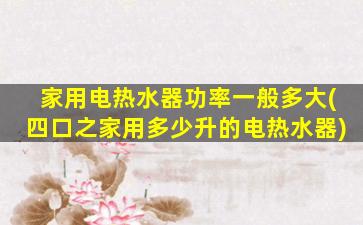 家用电热水器功率一般多大(四口之家用多少升的电热水器)