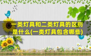 一类灯具和二类灯具的区别是什么(一类灯具包含哪些)