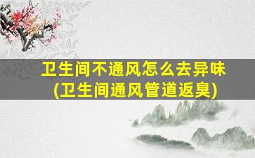 卫生间不通风怎么去异味(卫生间通风管道返臭)