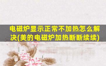 电磁炉显示正常不加热怎么解决(美的电磁炉加热断断续续)
