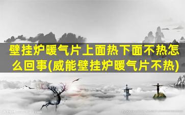 壁挂炉暖气片上面热下面不热怎么回事(威能壁挂炉暖气片不热)