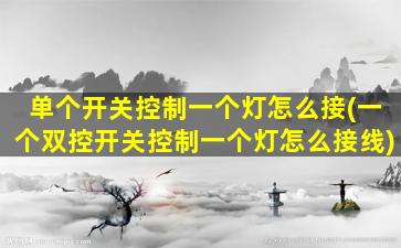 单个开关控制一个灯怎么接(一个双控开关控制一个灯怎么接线)