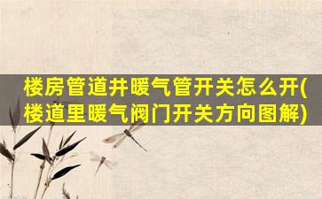 楼房管道井暖气管开关怎么开(楼道里暖气阀门开关方向图解)
