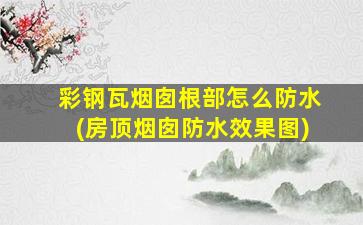 彩钢瓦烟囱根部怎么防水(房顶烟囱防水效果图)