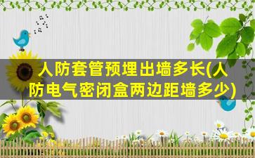 人防套管预埋出墙多长(人防电气密闭盒两边距墙多少)