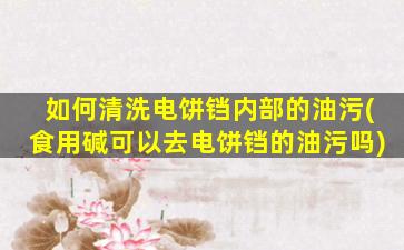 如何清洗电饼铛内部的油污(食用碱可以去电饼铛的油污吗)