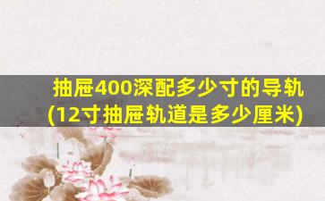 抽屉400深配多少寸的导轨(12寸抽屉轨道是多少厘米)