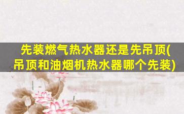 先装燃气热水器还是先吊顶(吊顶和油烟机热水器哪个先装)