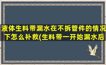 液体生料带漏水在不拆管件的情况下怎么补救(生料带一开始漏水后来不漏了)