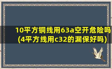 10平方铜线用63a空开危险吗(4平方线用c32的漏保好吗)