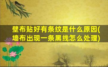 壁布贴好有条纹是什么原因(墙布出现一条黑线怎么处理)