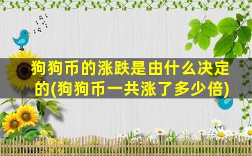 狗狗币的涨跌是由什么决定的(狗狗币一共涨了多少倍)