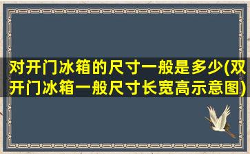 对开门冰箱的尺寸一般是多少(双开门冰箱一般尺寸长宽高示意图)
