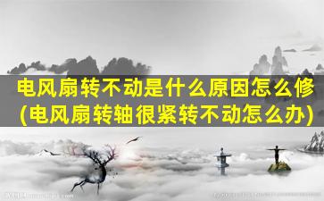 电风扇转不动是什么原因怎么修(电风扇转轴很紧转不动怎么办)