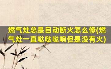 燃气灶总是自动断火怎么修(燃气灶一直哒哒哒响但是没有火)