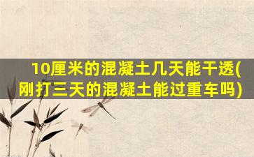 10厘米的混凝土几天能干透(刚打三天的混凝土能过重车吗)