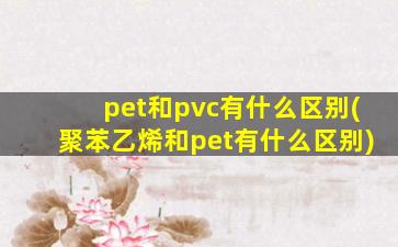 pet和pvc有什么区别(聚苯乙烯和pet有什么区别)