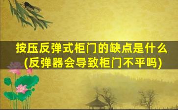 按压反弹式柜门的缺点是什么(反弹器会导致柜门不平吗)