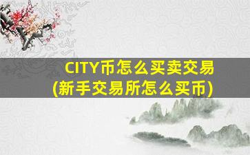 CITY币怎么买卖交易(新手交易所怎么买币)
