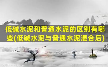 低碱水泥和普通水泥的区别有哪些(低碱水泥与普通水泥混合后)