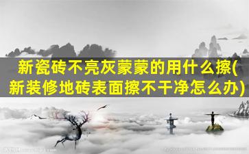 新瓷砖不亮灰蒙蒙的用什么擦(新装修地砖表面擦不干净怎么办)