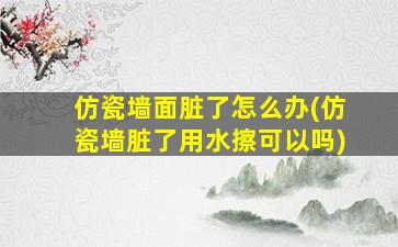 仿瓷墙面脏了怎么办(仿瓷墙脏了用水擦可以吗)
