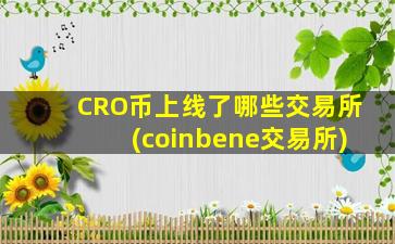 CRO币上线了哪些交易所(coinbene交易所)