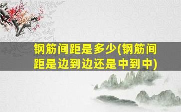 钢筋间距是多少(钢筋间距是边到边还是中到中)