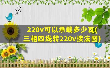 220v可以承载多少瓦(三相四线转220v接法图)