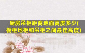 厨房吊柜距离地面高度多少(橱柜地柜和吊柜之间最佳高度)