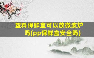 塑料保鲜盒可以放微波炉吗(pp保鲜盒安全吗)